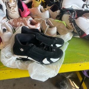 Jordan Black and White Athletic Shoes Air Jordan 14 Retro Nike
